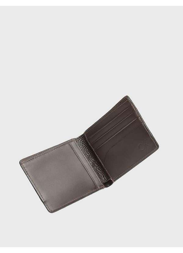 Calvin Klein Jeans - Carteira Masculina Couro Calvin Klein - Cafe Marrom