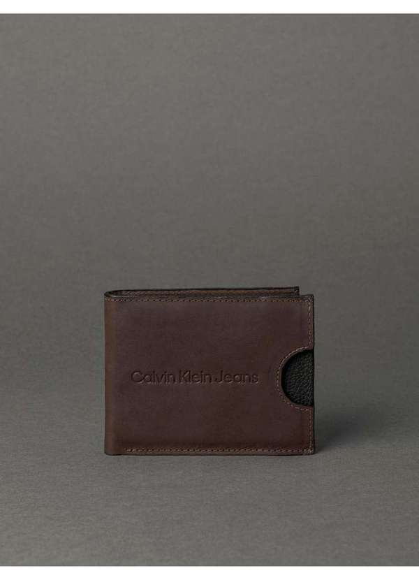 Calvin Klein Jeans - Kit Carteira e Porta Cartão Masculino Calvin Klein Jeans - Cafe Marrom