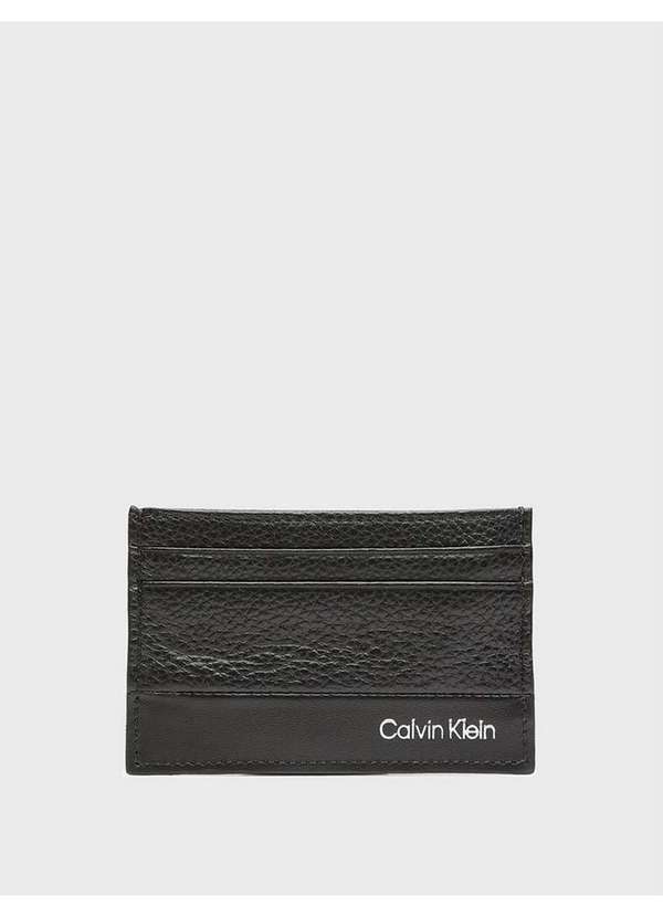 Calvin Klein Jeans - Porta Cartão Masculino Couro Calvin Klein - Preto Preto