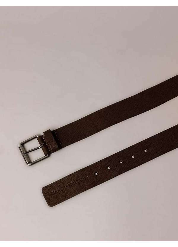 Calvin Klein Jeans - Cinto Masculino de Couro Estampa Relevo Calvin Klein Jeans - Marr Marrom