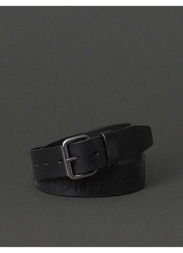 Calvin Klein Jeans - Cinto Masculino Embossed Calvin Klein Jeans - Preto Preto