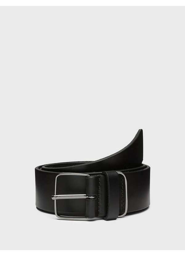 Calvin Klein Jeans - Cinto Masculino Fivela Slim Calvin Klein - Preto Preto