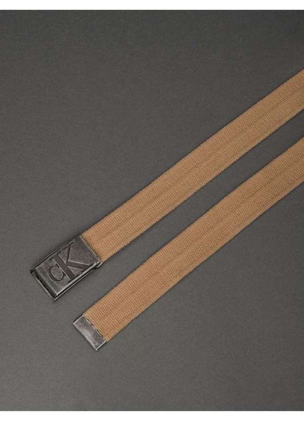 Calvin Klein Jeans - Cinto Masculino Militar Cadarço Calvin Klein Jeans - Caqui Medio Bege