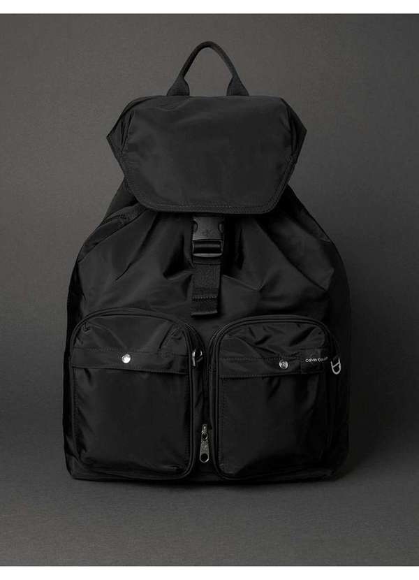 Calvin Klein Jeans - Mochila Masculina Utilitária 2 em 1 Calvin Klein Jeans - Preto Preto 2