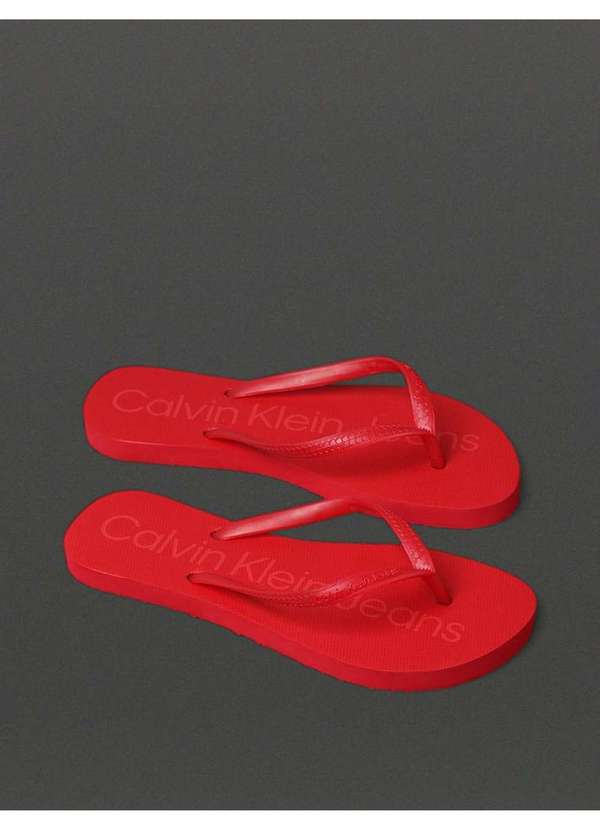 Calvin Klein Jeans - Chinelo Feminino Basic Calvin Klein Jeans - Vermelho Vermelho 3