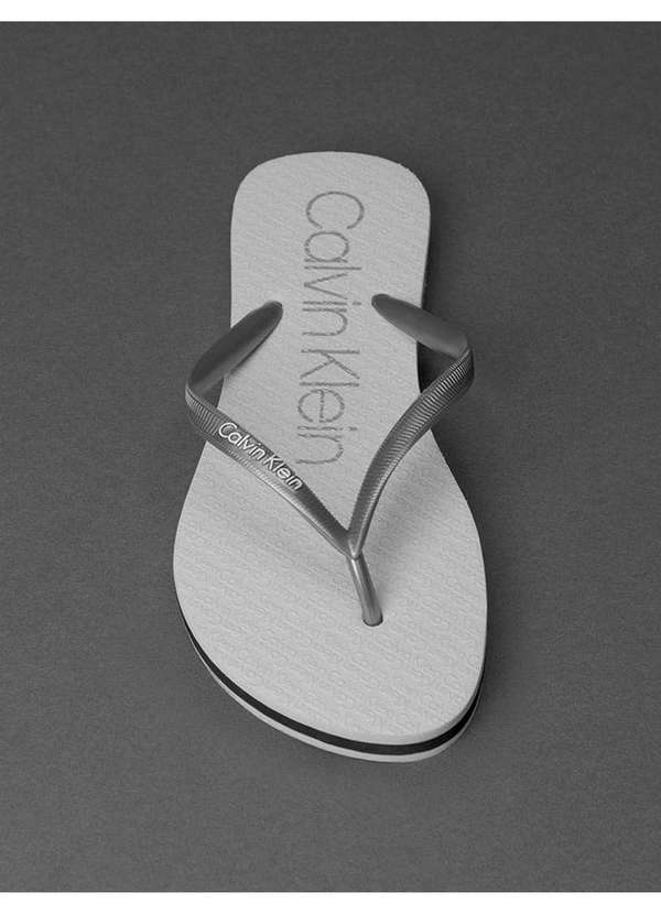 Calvin Klein Jeans - Chinelo Feminino Estampado Calvin Klein Swimwear - Branco Branco 3