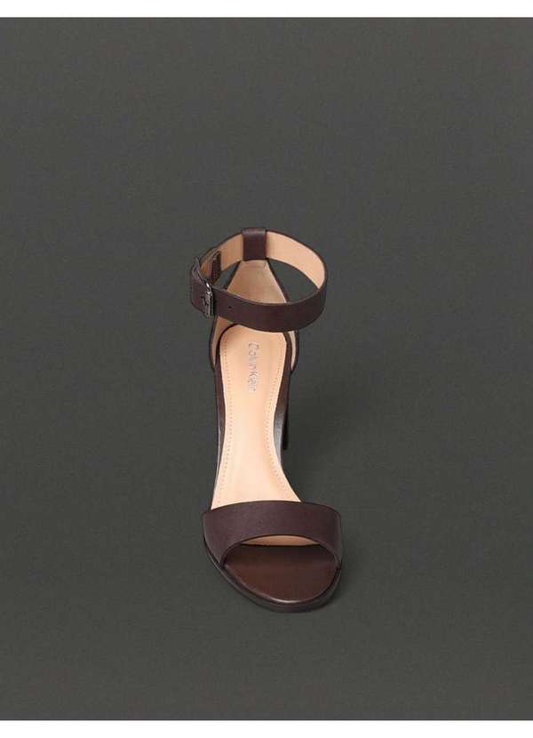 Calvin Klein Jeans - Sandália Feminina Salto Bloco Calvin Klein - Cafe Marrom 4