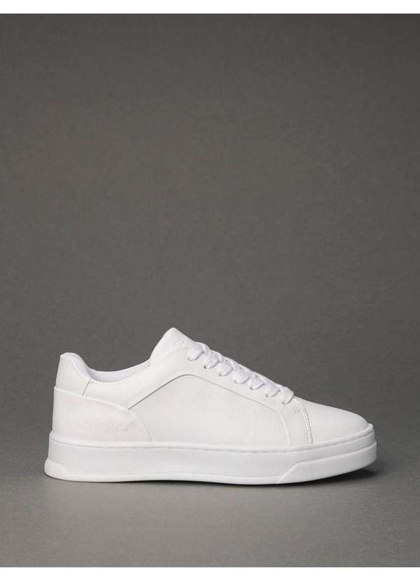 Calvin Klein Jeans - Tênis Feminino Couro Calvin Klein - Branco Branco