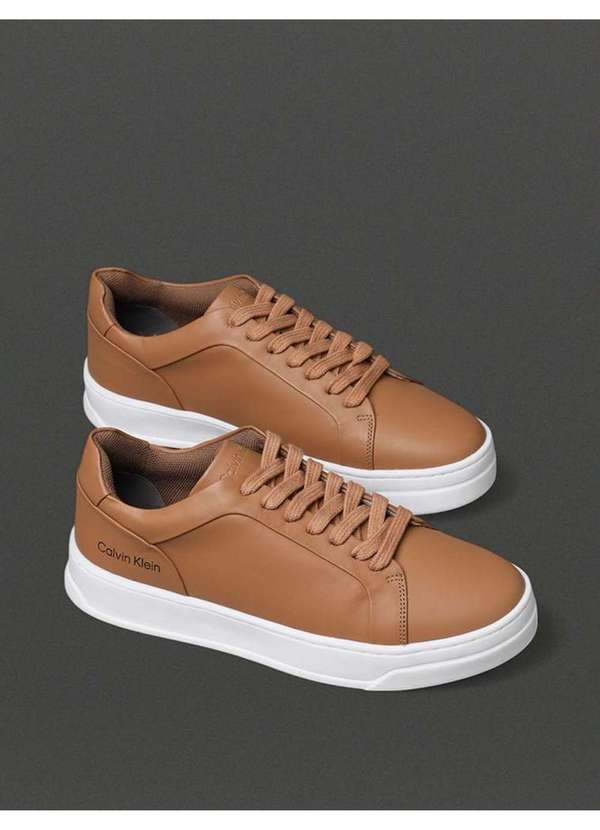 Calvin Klein Jeans - Tênis Feminino Couro Calvin Klein - Havana Marrom 3