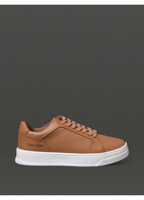 Calvin Klein Jeans - Tênis Feminino Couro Calvin Klein - Havana Marrom 4
