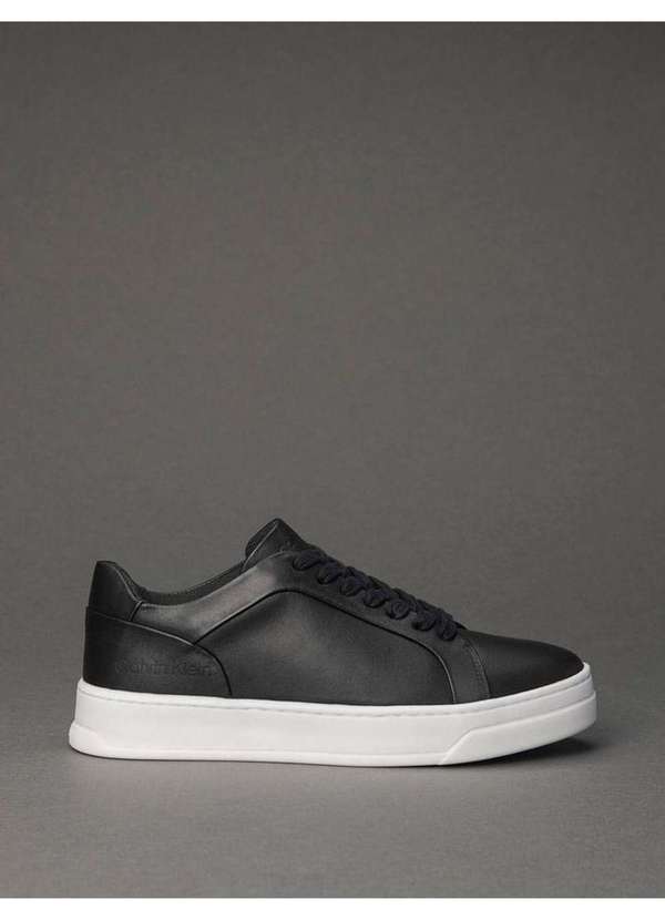 Calvin Klein Jeans - Tênis Feminino Couro Calvin Klein - Preto Preto