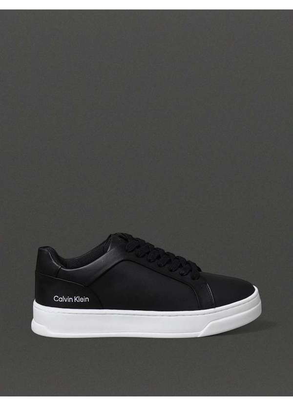 Calvin Klein Jeans - Tênis Feminino Couro Calvin Klein - Preto Preto