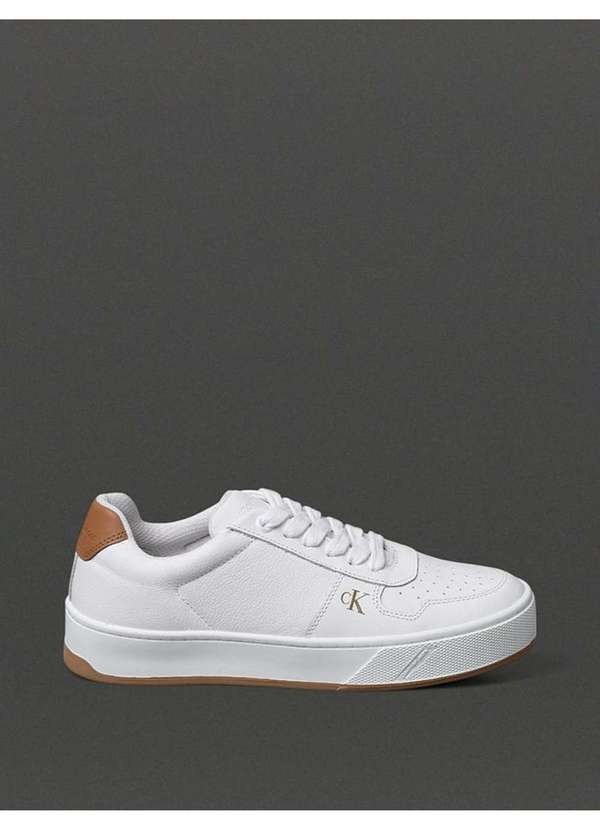 Calvin Klein Jeans - Tênis Feminino Palito Small Calvin Klein Jeans - Branco Branco 1