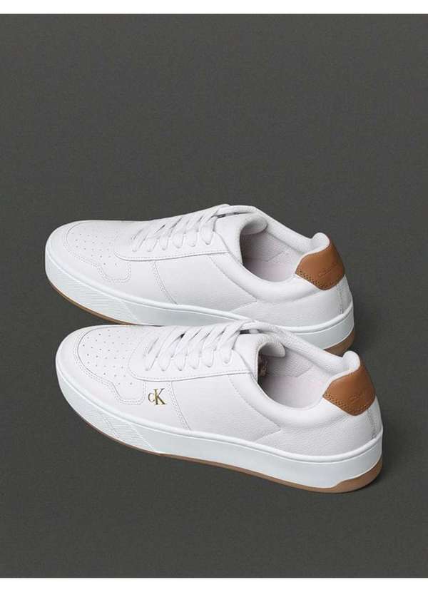 Calvin Klein Jeans - Tênis Feminino Palito Small Calvin Klein Jeans - Branco Branco 3