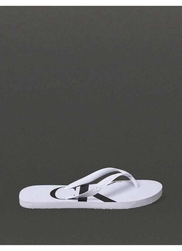 Calvin Klein Jeans - Chinelo Masculino Logo Corrido Calvin Klein Jeans - Branco 2 Branco