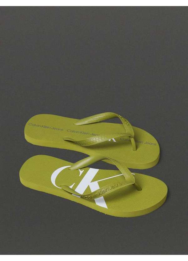 Calvin Klein Jeans - Chinelo Masculino Logo Corrido Calvin Klein Jeans - Verde 4