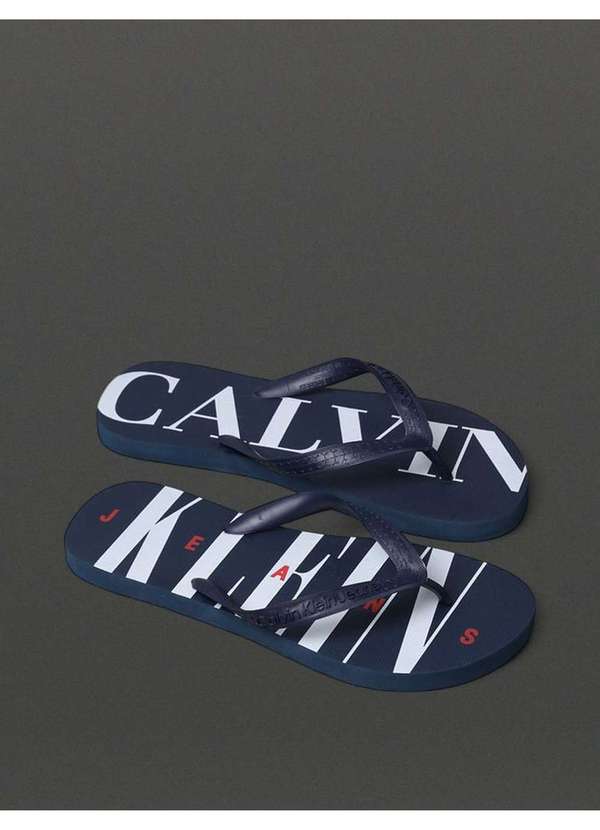 Calvin Klein Jeans - Chinelo Masculino Serif Font Calvin Klein Jeans - Marinho Azul 2