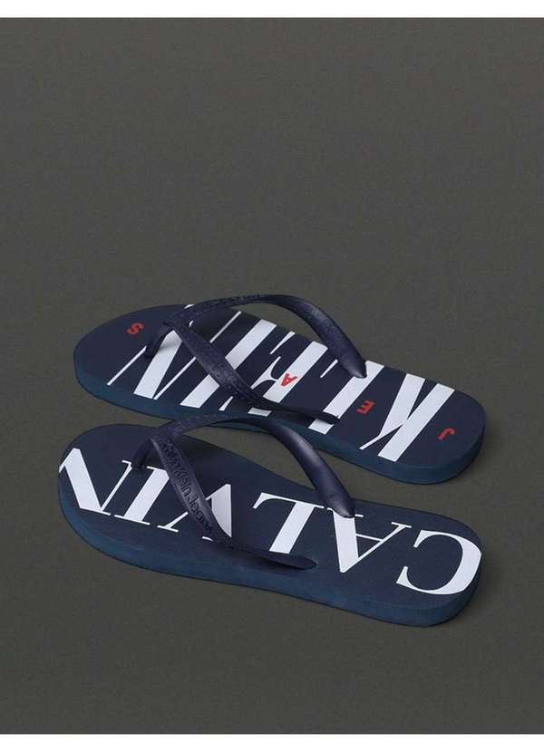 Calvin Klein Jeans - Chinelo Masculino Serif Font Calvin Klein Jeans - Marinho Azul 3