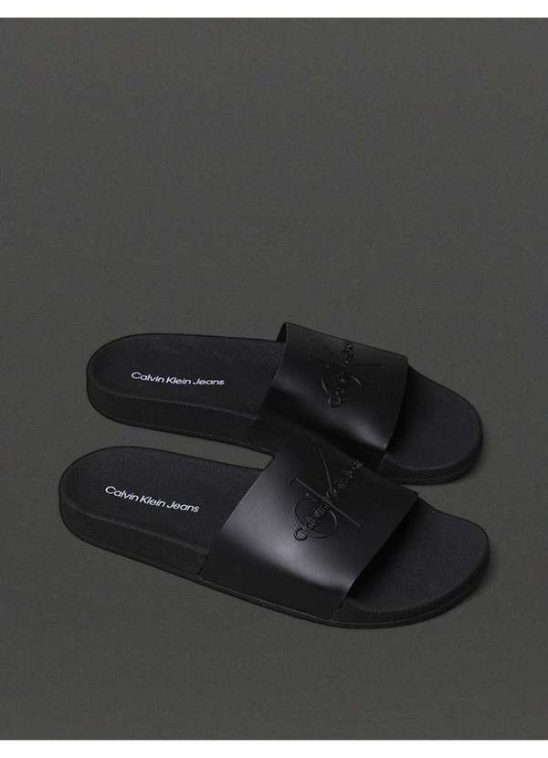 Calvin Klein Jeans - Chinelo Masculino Slide Calvin Klein Jeans - Preto Preto 2