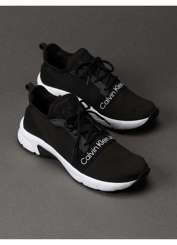Calvin Klein Jeans - Tênis Calvin Klein Jeans Baixo New Runner Neoprene - Preto Preto 2