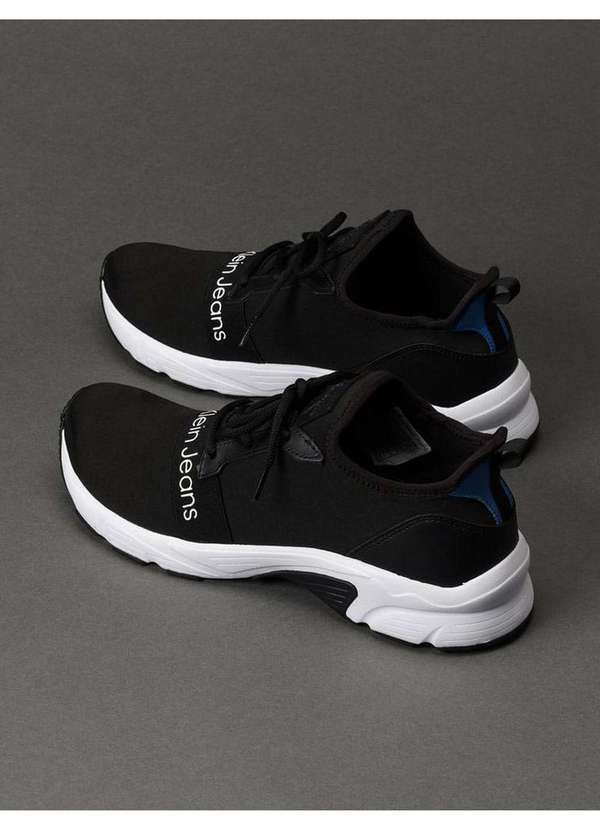 Calvin Klein Jeans - Tênis Calvin Klein Jeans Baixo New Runner Neoprene - Preto Preto 1