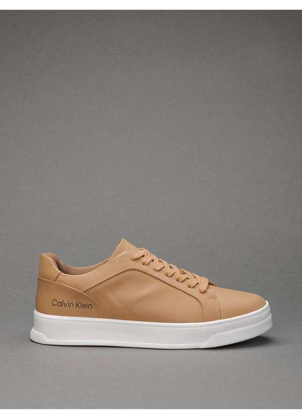Calvin Klein Jeans - Tênis Masculino Couro Calvin Klein - Havana Marrom