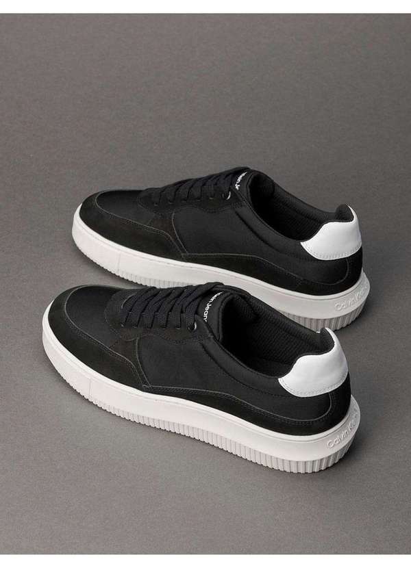 Calvin Klein Jeans - Tênis Masculino Palito Side Nylon Calvin Klein Jeans - Preto Preto