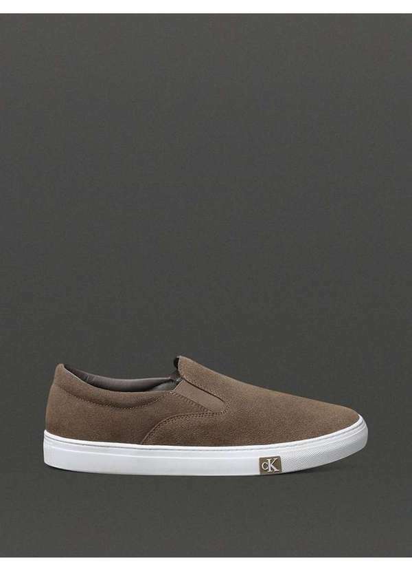 Calvin Klein Jeans - Tênis Masculino Project Slip On Calvin Klein Jeans - Caqui Claro Bege