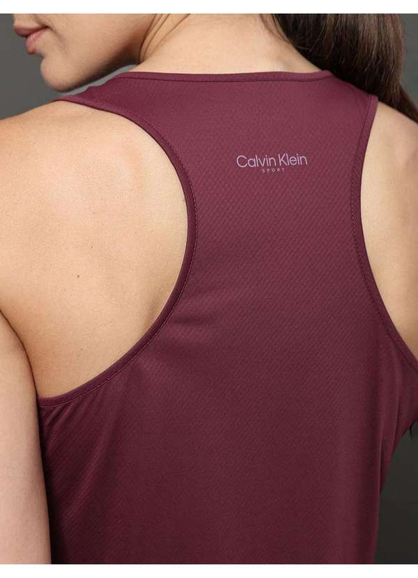 Calvin Klein Jeans - Regata Feminina Texturizada Calvin Klein Sport - Bordo Vermelho 3