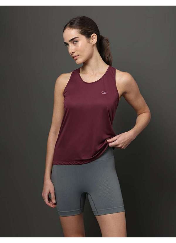 Calvin Klein Jeans - Regata Feminina Texturizada Calvin Klein Sport - Bordo Vermelho 4