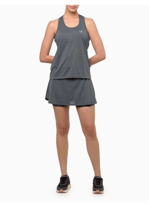 Calvin Klein Jeans - Regata Feminina Texturizada Calvin Klein Sport - Grafite Cinza 3