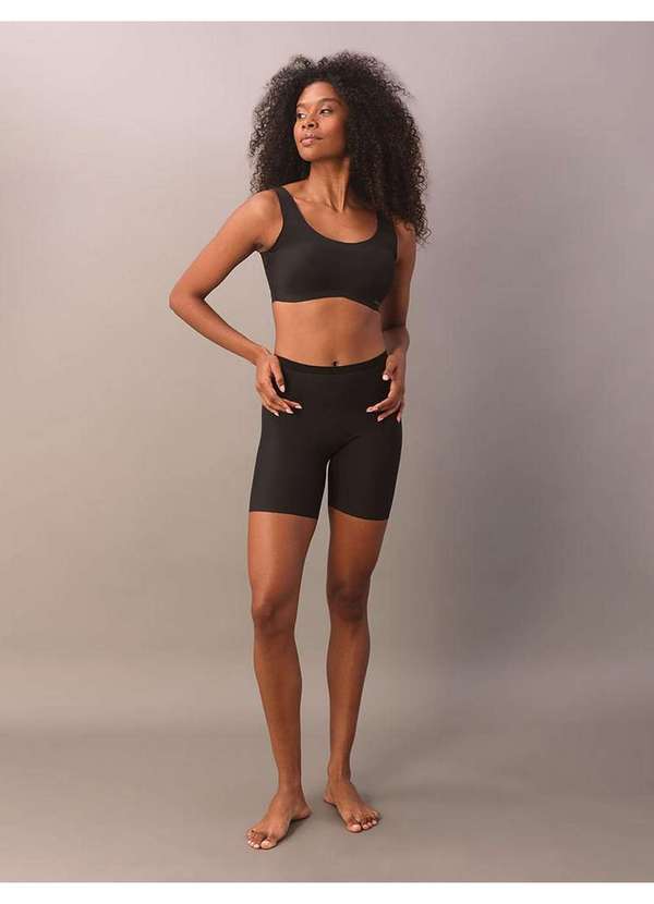 Calvin Klein Jeans - Bermuda Feminina Compressão Invisible Calvin Klein Underwear - Pr Preto