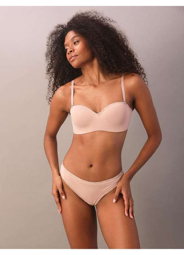 Calvin Klein Jeans - Calcinha Fio Dental Duplo Soft Micrologo Calvin Klein Underwear - Nude 3