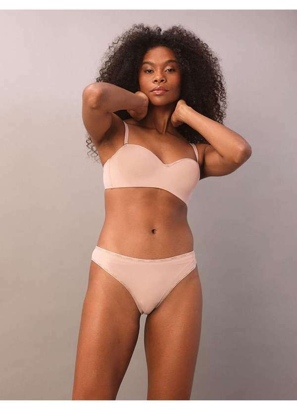 Calvin Klein Jeans - Calcinha Fio Dental Duplo Soft Micrologo Calvin Klein Underwear - Nude 4