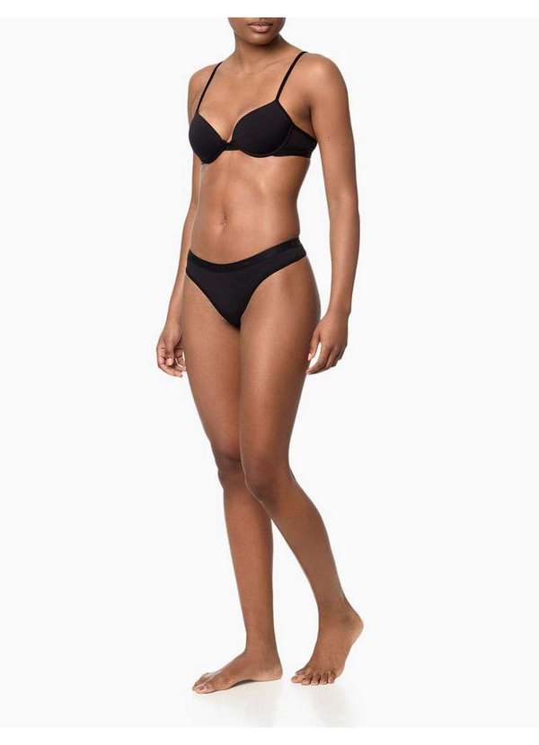 Calvin Klein Underwear - Calcinha Fio Dental Microfibra Soft Touch Calvin Klein Underwear Preto 2