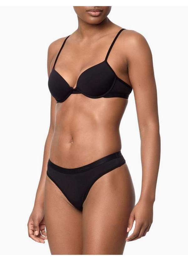 Calvin Klein Underwear - Calcinha Fio Dental Microfibra Soft Touch Calvin Klein Underwear Preto 3