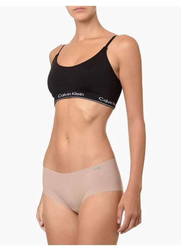 Calvin Klein Jeans - Calcinha Hipster Corte a Laser Calvin Klein Underwear - Skin Nude
