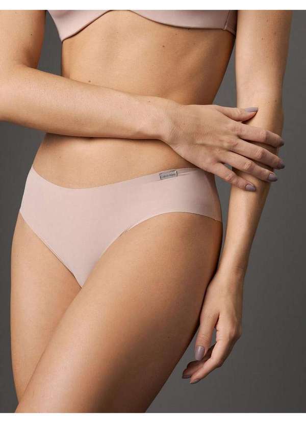 Calvin Klein Jeans - Calcinha Tanga Corte a Laser Calvin Klein Underwear - Skin Nude