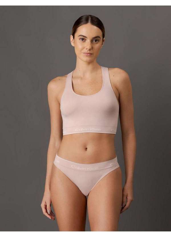 Calvin Klein Jeans - Calcinha Tanga Modern Cotton Seamless Calvin Klein Underwear - Ro Rosa