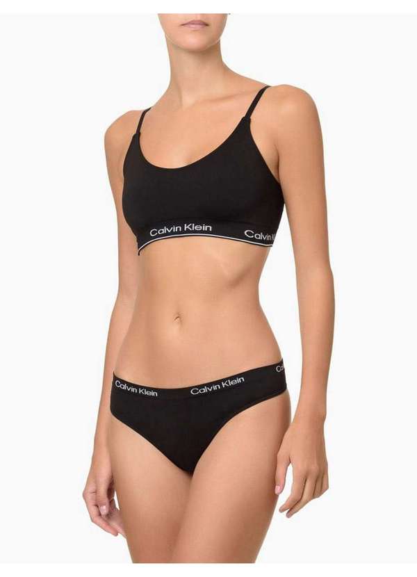 Calvin Klein Jeans - Kit 2 Calcinhas Fio Dental Microfibra Seamless Calvin Klein Under Preto