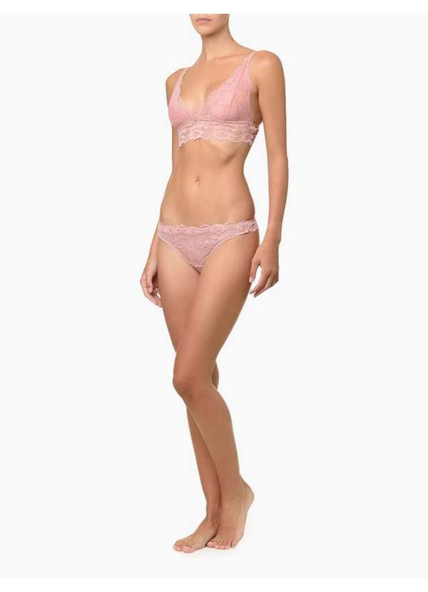Calvin Klein Underwear - Sutiã Feminino Triangulo Black Lace Calvin Klein Underwear - Rosa Rosa 1