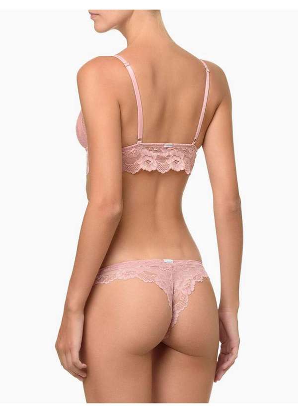 Calvin Klein Underwear - Sutiã Feminino Triangulo Black Lace Calvin Klein Underwear - Rosa Rosa 3