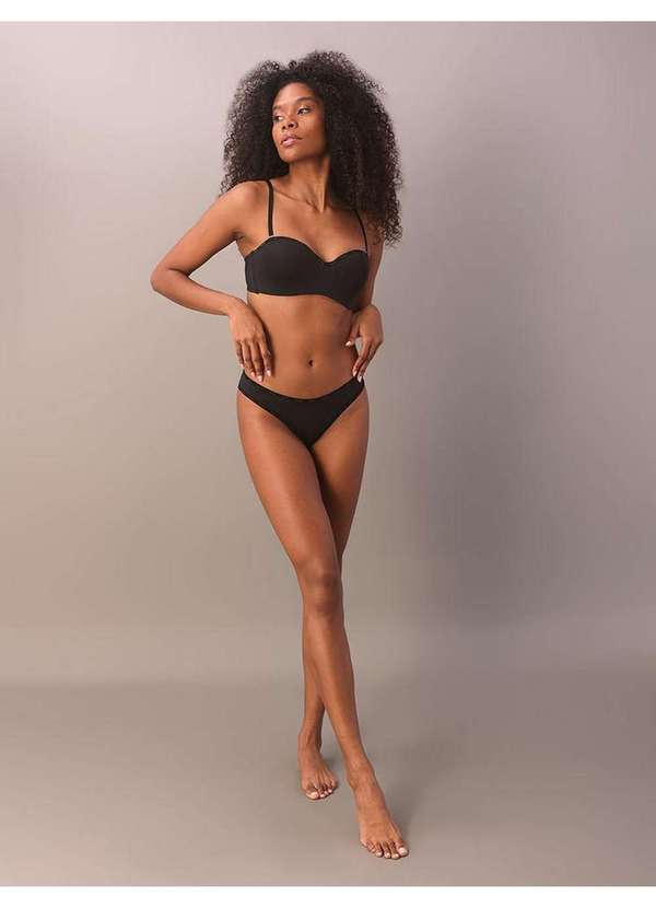 Calvin Klein Jeans - Sutiã Tomara que Caia Soft Micrologo Calvin Klein Underwear - Pre Preto