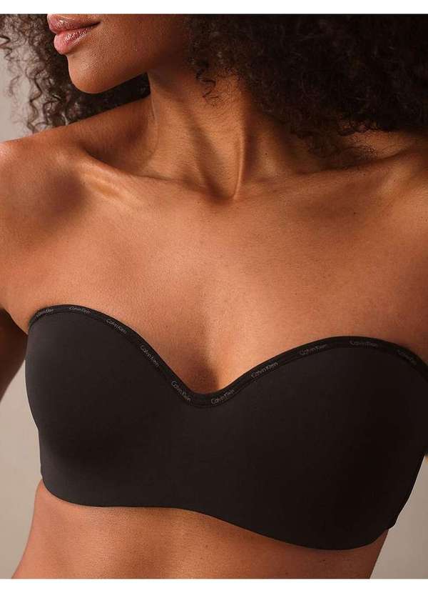 Calvin Klein Jeans - Sutiã Tomara que Caia Soft Micrologo Calvin Klein Underwear - Pre Preto 3