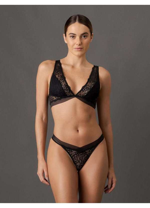 Calvin Klein Jeans - Sutiã Triângulo Black Geo Calvin Klein Underwear - Preto Preto 5