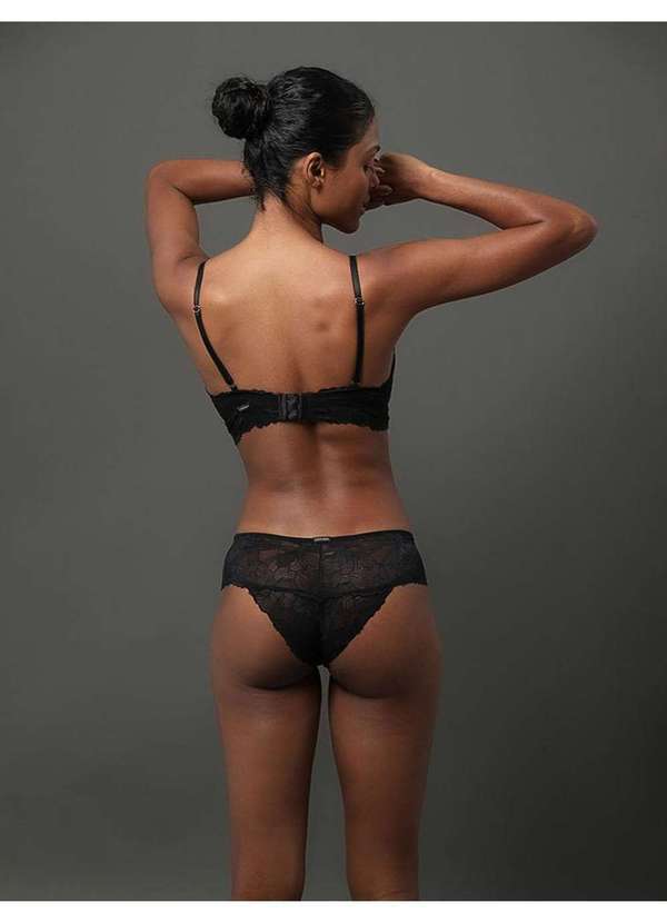 Calvin Klein Jeans - Sutiã Triângulo Bridal Lace Calvin Klein Underwear - Preto Preto
