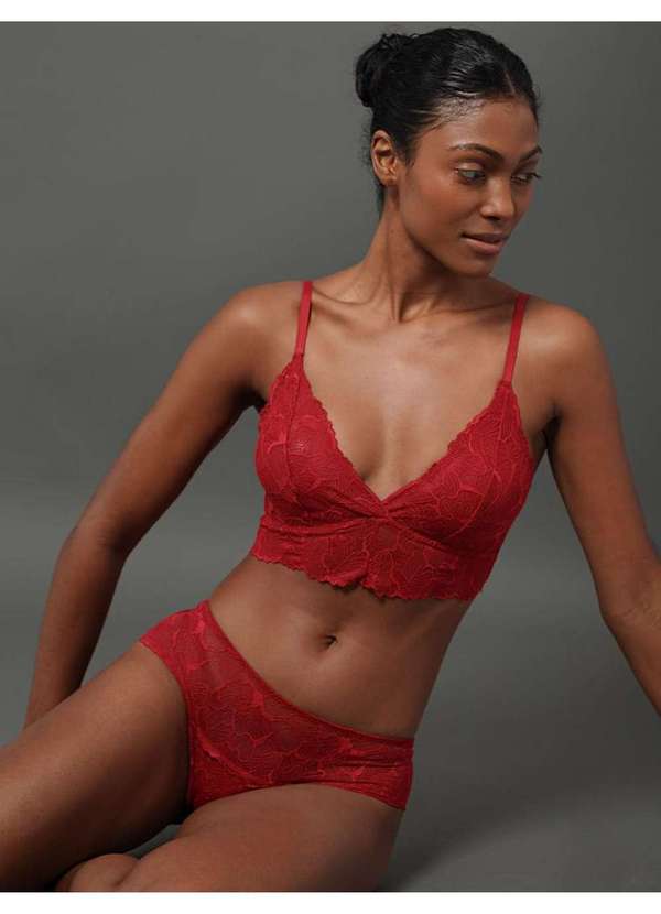Calvin Klein Jeans - Sutiã Triângulo Bridal Lace Calvin Klein Underwear - Vermelho Vermelho