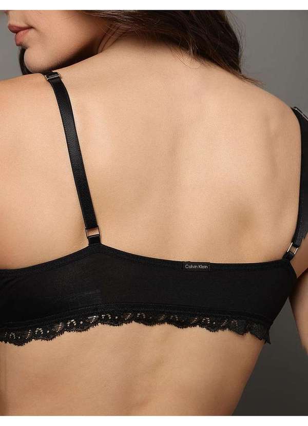 Calvin Klein Jeans - Sutiã Triângulo Modal Lace Calvin Klein Underwear - Preto Preto 4