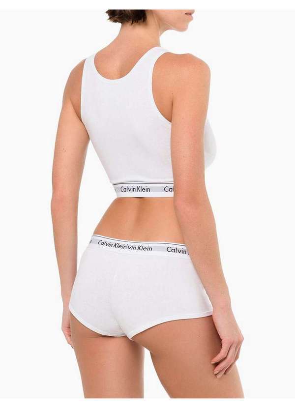 Calvin Klein Underwear - Top Alongado Modern Cotton Calvin Klein - Branco Branco