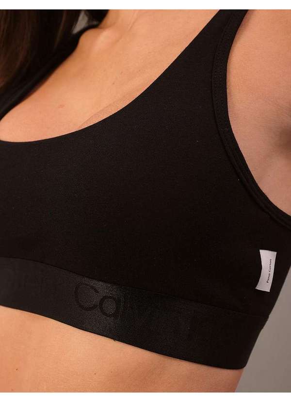 Calvin Klein Jeans - Top Feminino Pima Cotton Calvin Klein Feminina Underwear - Preto Preto 3